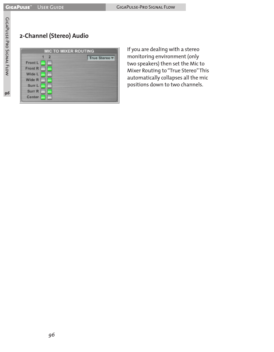 Channel (stereo) audio | Teac GigaPulse User Manual | Page 96 / 191