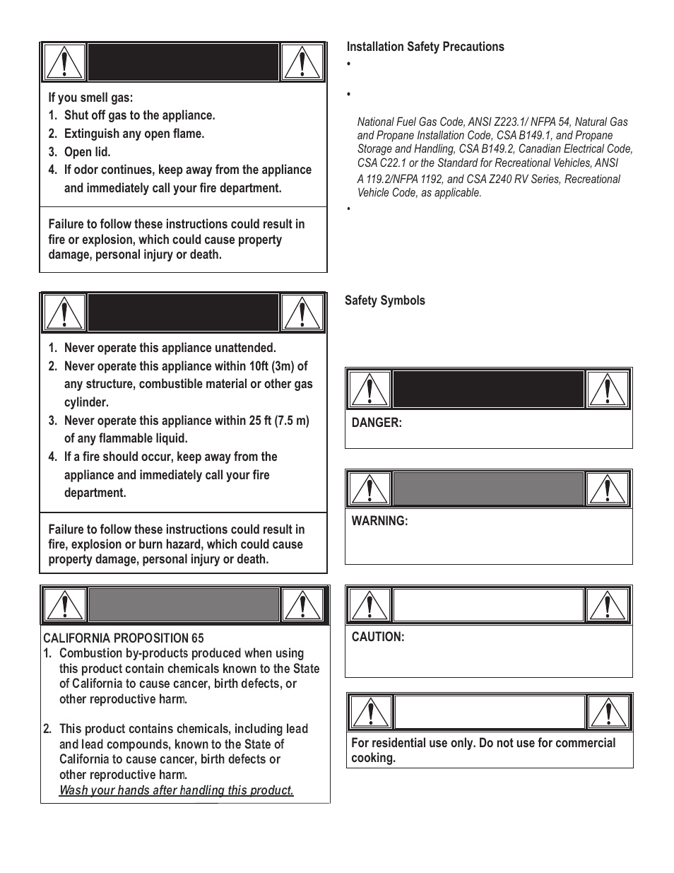 Danger, Warning, Caution | Char-Broil THE BIG EASY 7101366 User Manual | Page 2 / 20