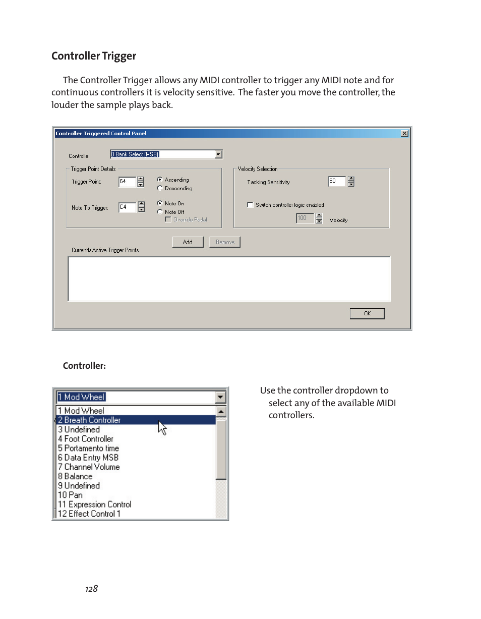 Controller trigger | Teac GigaStudio 3 User Manual | Page 128 / 301