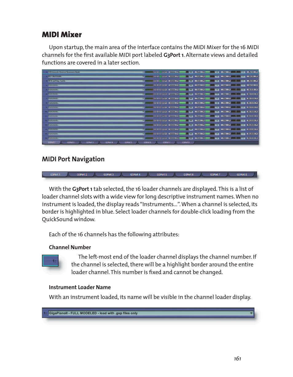 Midi mixer | Teac GigaStudio 3 User Manual | Page 161 / 301