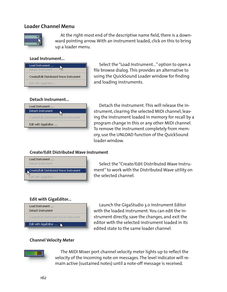 Loader channel menu | Teac GigaStudio 3 User Manual | Page 162 / 301