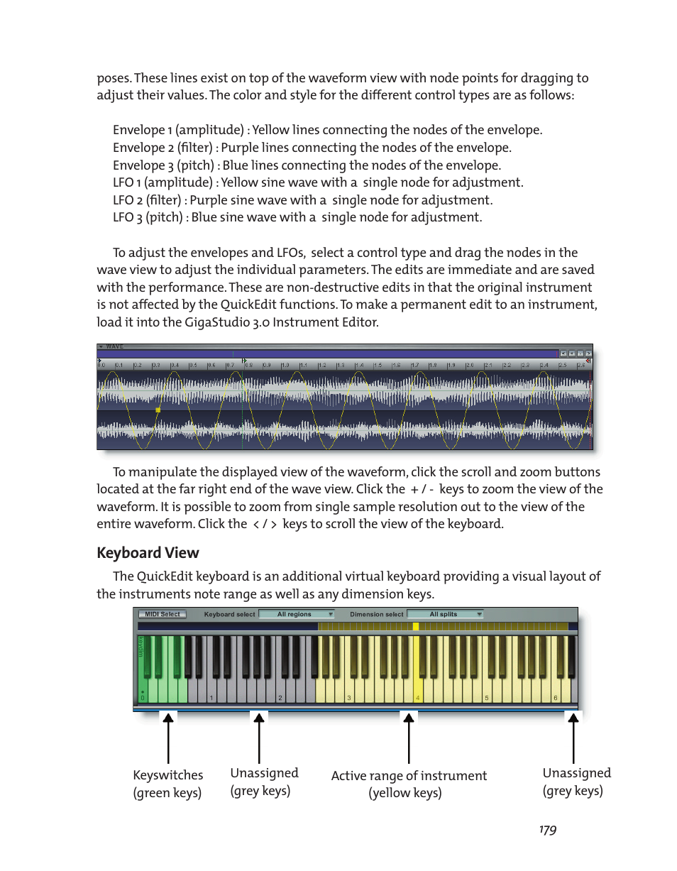 Keyboard view | Teac GigaStudio 3 User Manual | Page 179 / 301