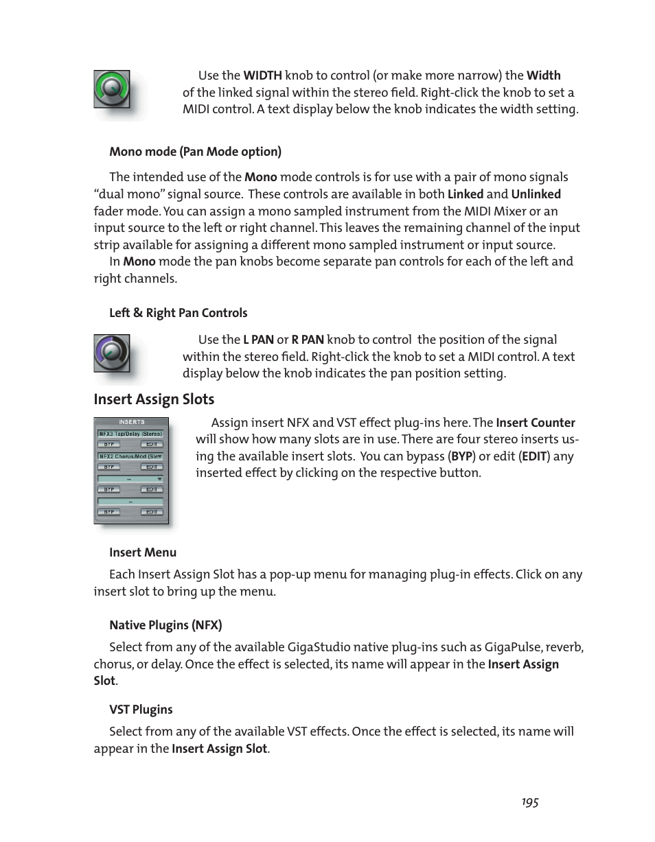 Insert assign slots | Teac GigaStudio 3 User Manual | Page 195 / 301