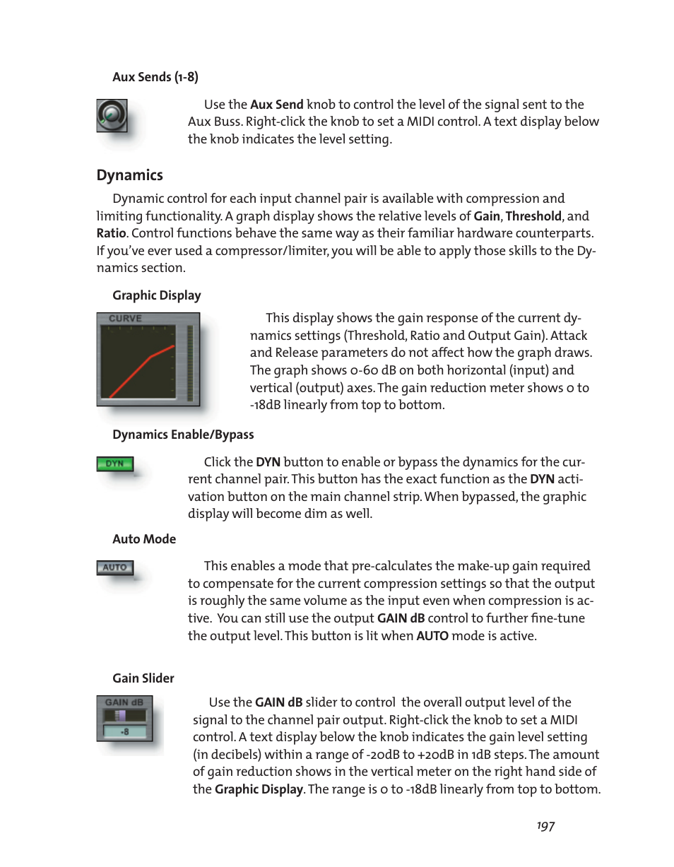 Dynamics | Teac GigaStudio 3 User Manual | Page 197 / 301