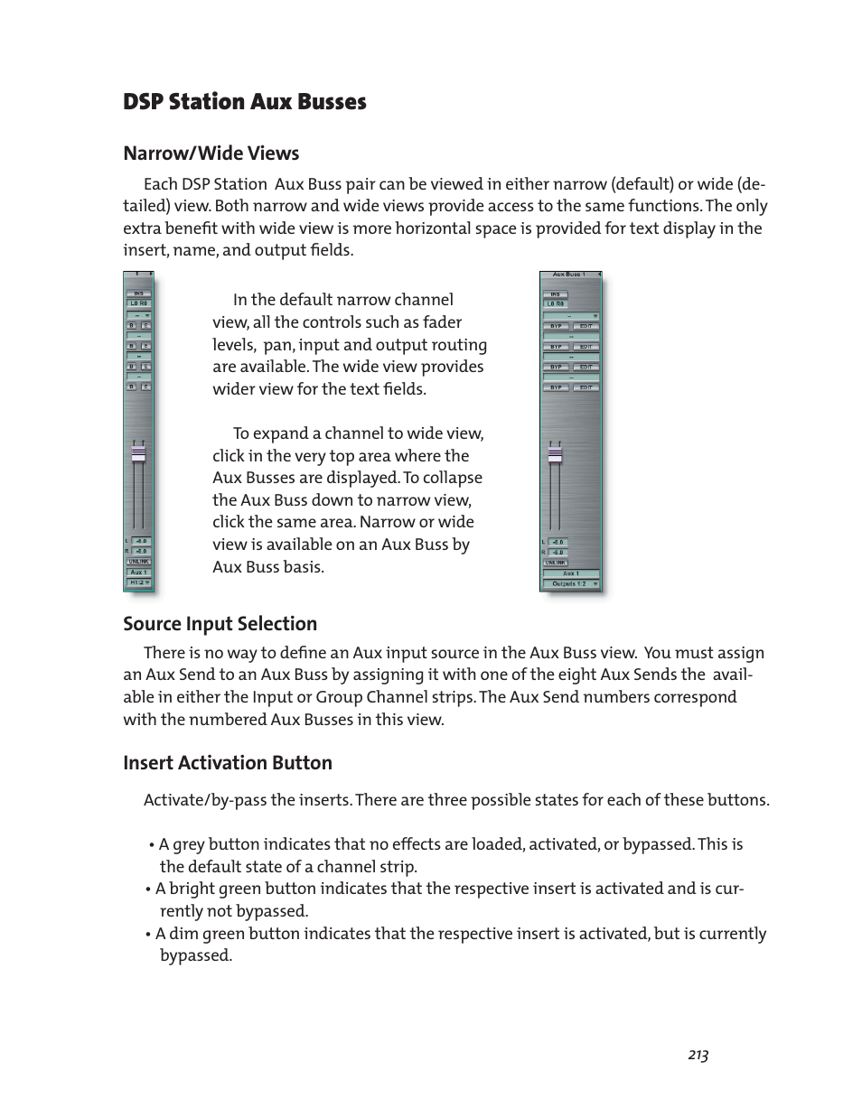 Dsp station aux busses | Teac GigaStudio 3 User Manual | Page 213 / 301