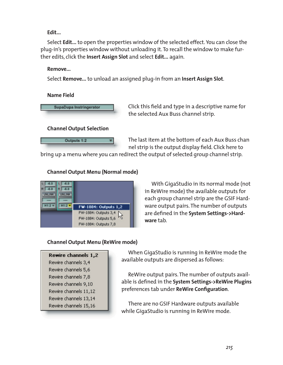 Teac GigaStudio 3 User Manual | Page 215 / 301