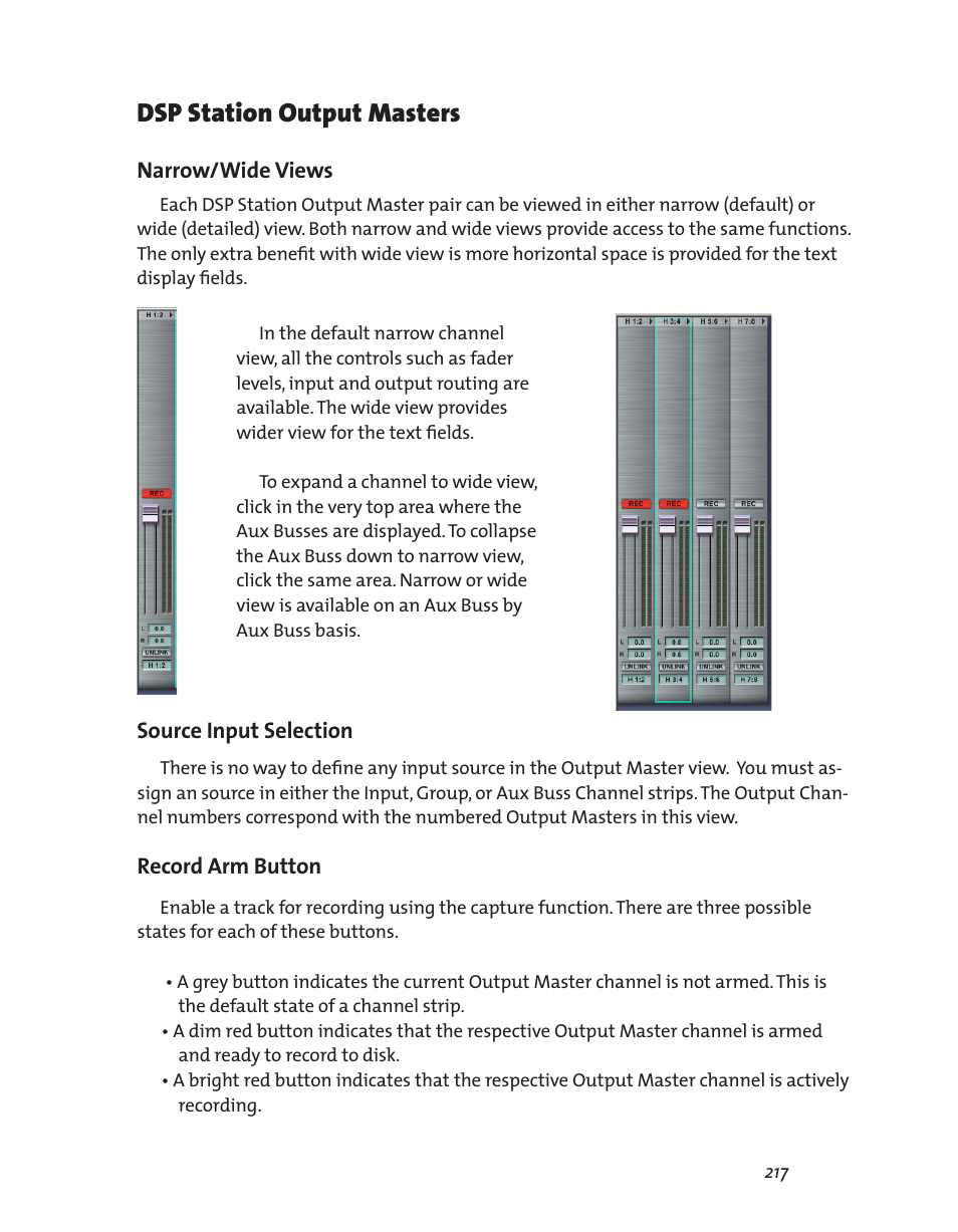 Dsp station output masters | Teac GigaStudio 3 User Manual | Page 217 / 301