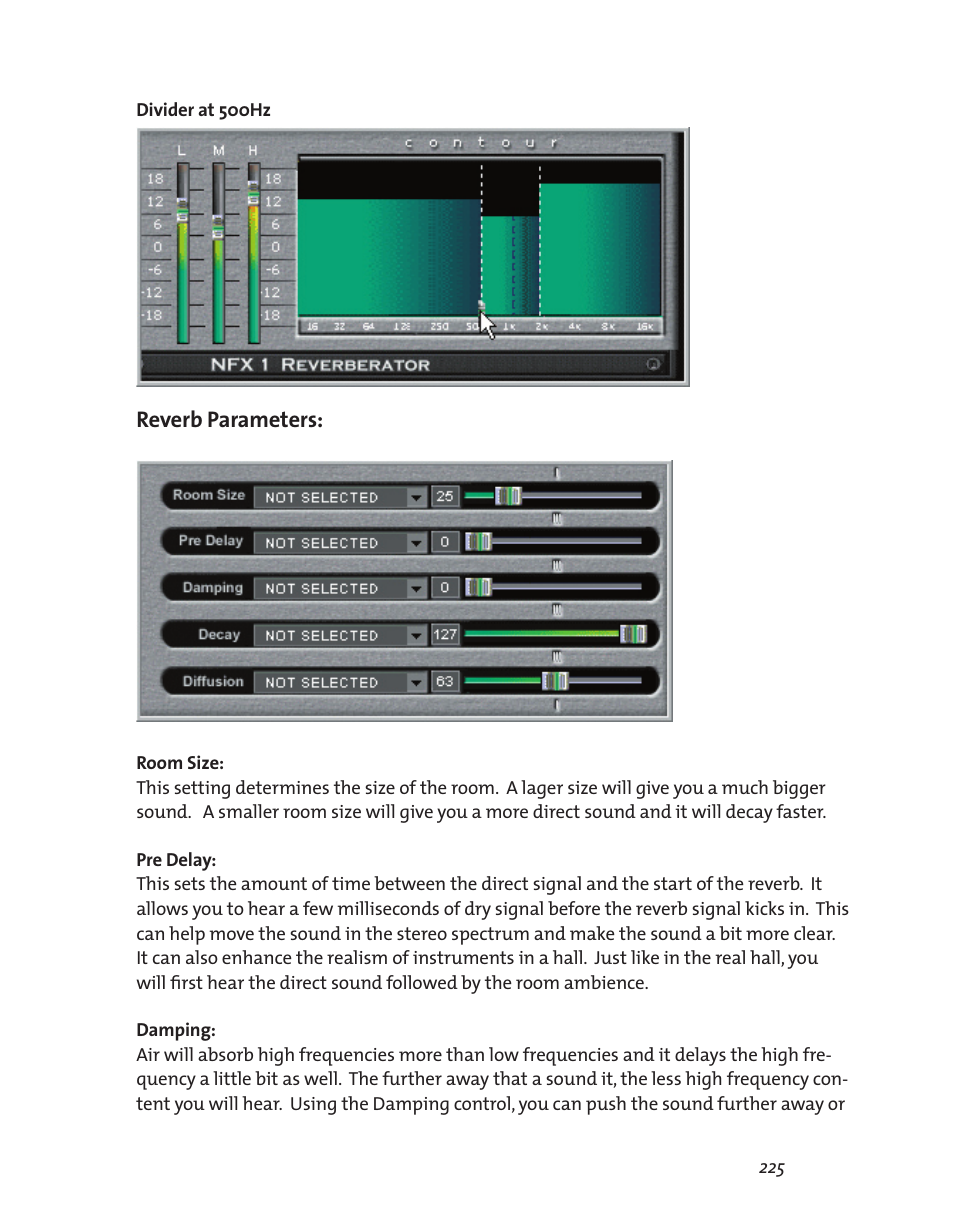 Reverb parameters | Teac GigaStudio 3 User Manual | Page 225 / 301