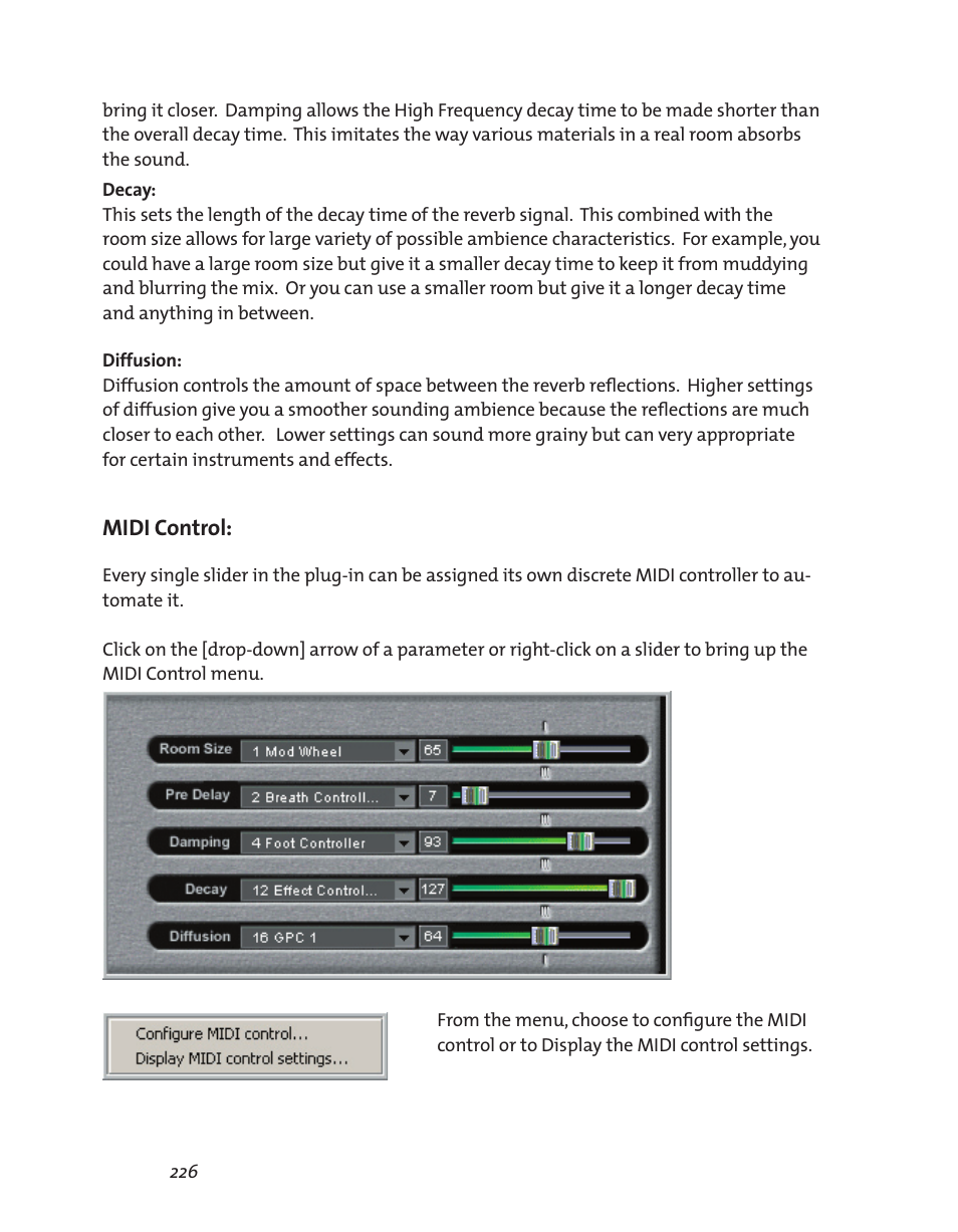 Midi control | Teac GigaStudio 3 User Manual | Page 226 / 301