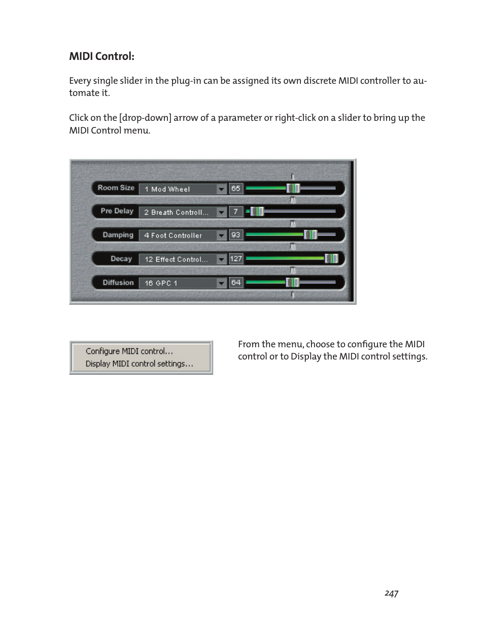 Midi control | Teac GigaStudio 3 User Manual | Page 247 / 301