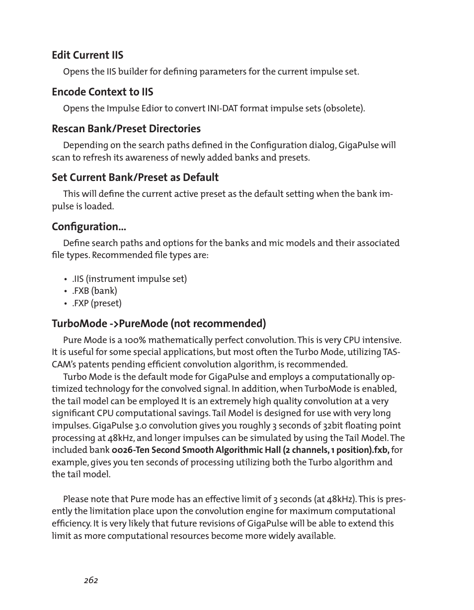 Teac GigaStudio 3 User Manual | Page 262 / 301