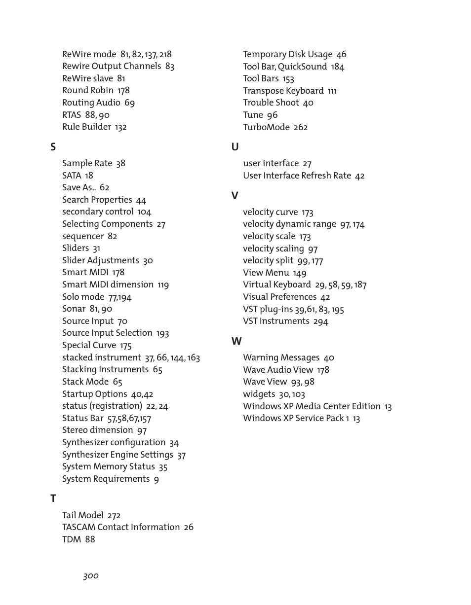 Teac GigaStudio 3 User Manual | Page 300 / 301