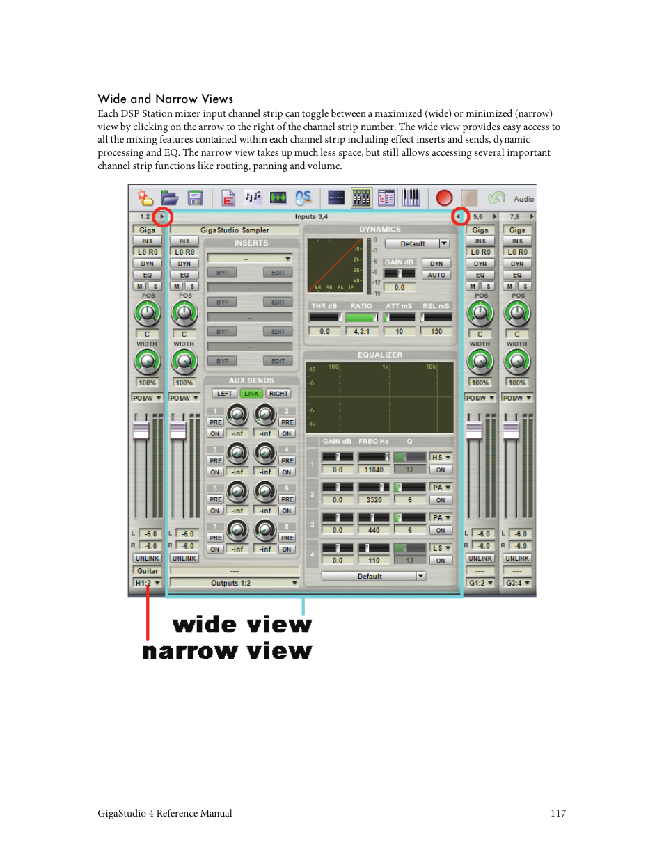 Wide and narrow views | Teac GigaStudio 4 User Manual | Page 117 / 211