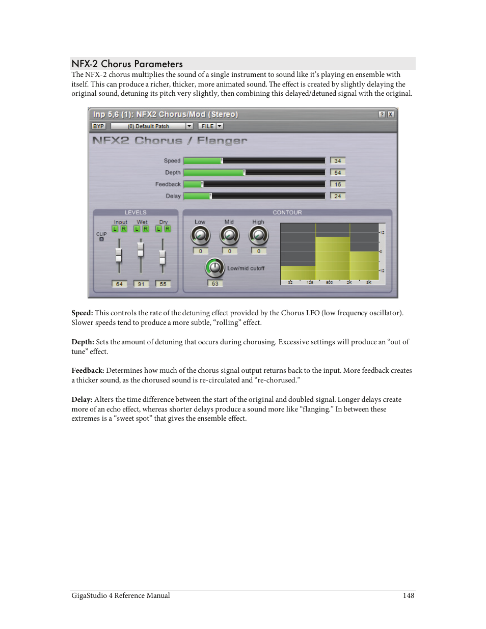 Nfx-2 chorus parameters | Teac GigaStudio 4 User Manual | Page 148 / 211