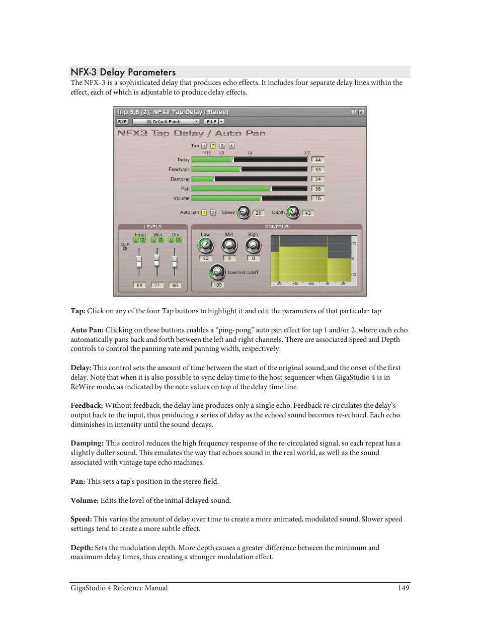 Nfx-3 delay parameters | Teac GigaStudio 4 User Manual | Page 149 / 211