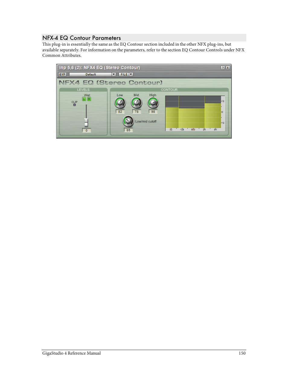 Nfx-4 eq contour parameters | Teac GigaStudio 4 User Manual | Page 150 / 211