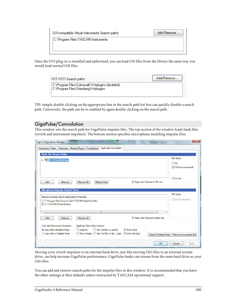 Gigapulse/convolution | Teac GigaStudio 4 User Manual | Page 200 / 211