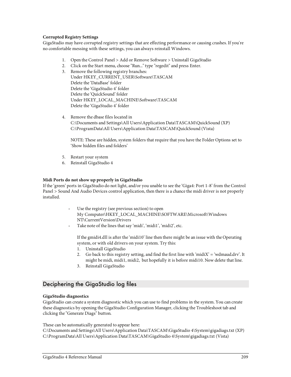 Teac GigaStudio 4 User Manual | Page 209 / 211