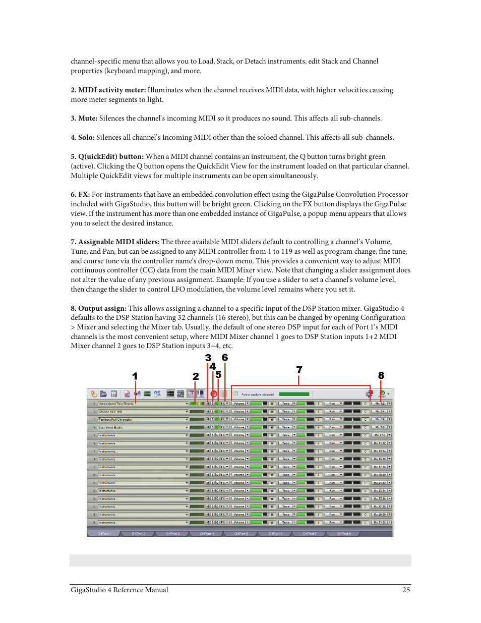 Midi mixer parameters | Teac GigaStudio 4 User Manual | Page 25 / 211