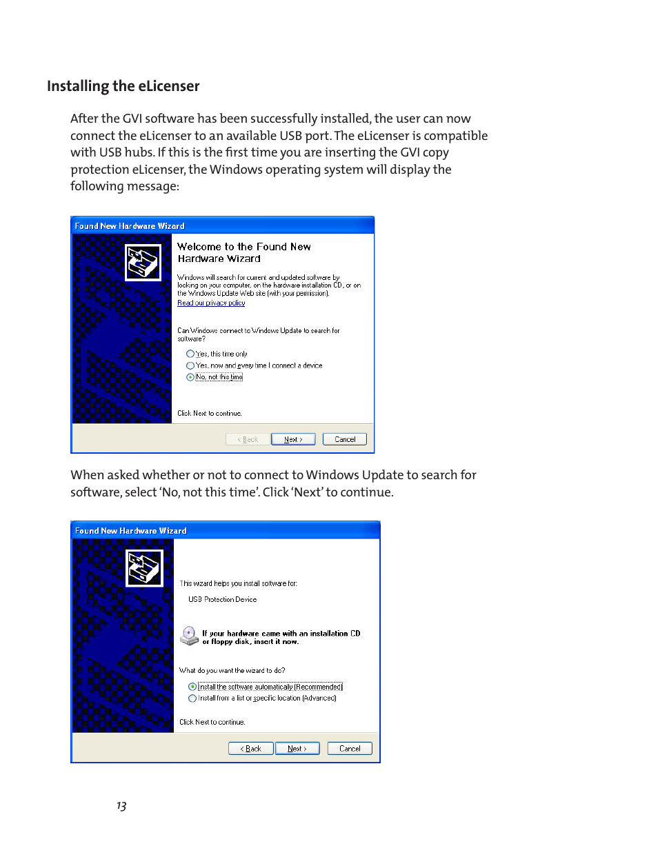 Installing the elicenser | Teac GVI User Manual | Page 13 / 62