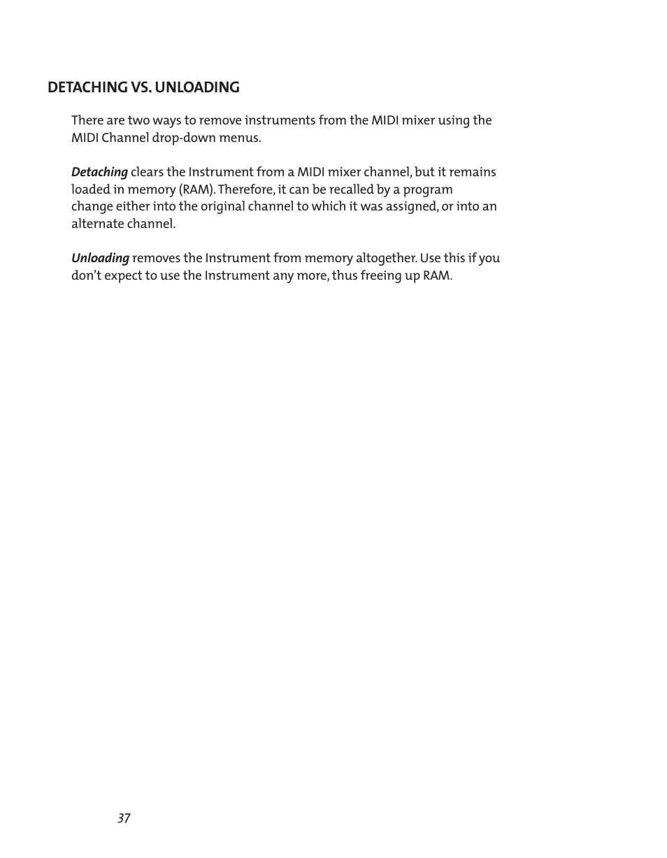 Detaching vs. unloading | Teac GVI User Manual | Page 37 / 62