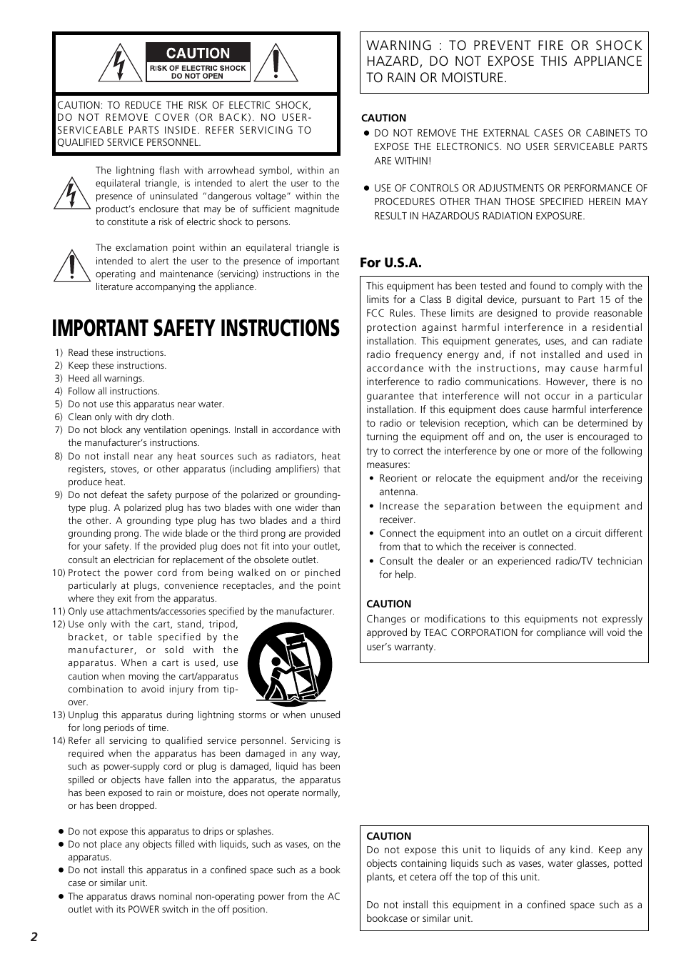 Teac VL-S21 User Manual | 3 pages