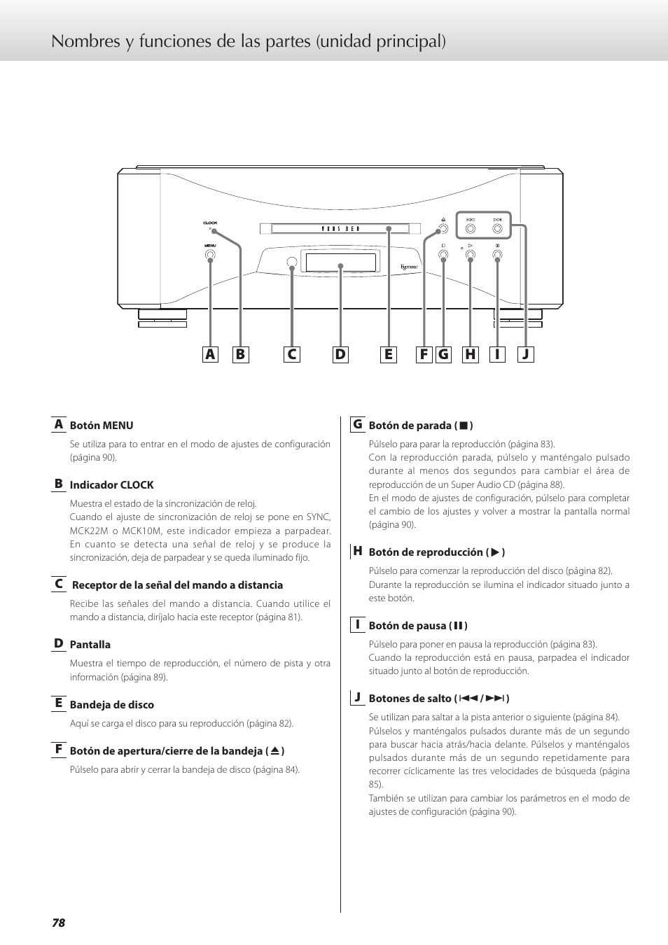 Teac GRANDIOSO P1 User Manual | Page 78 / 104