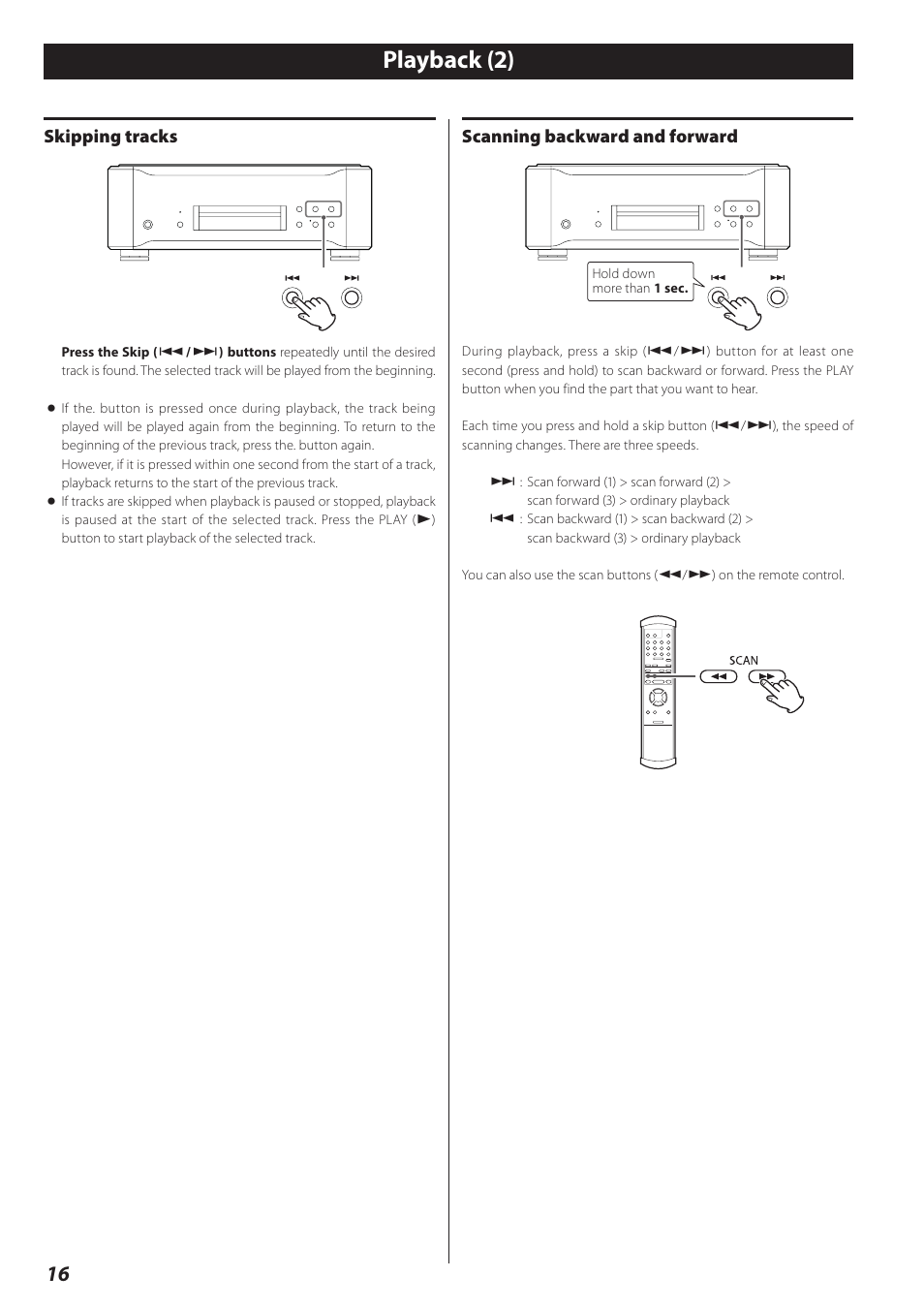 Playback (2) | Teac P-02 User Manual | Page 16 / 84