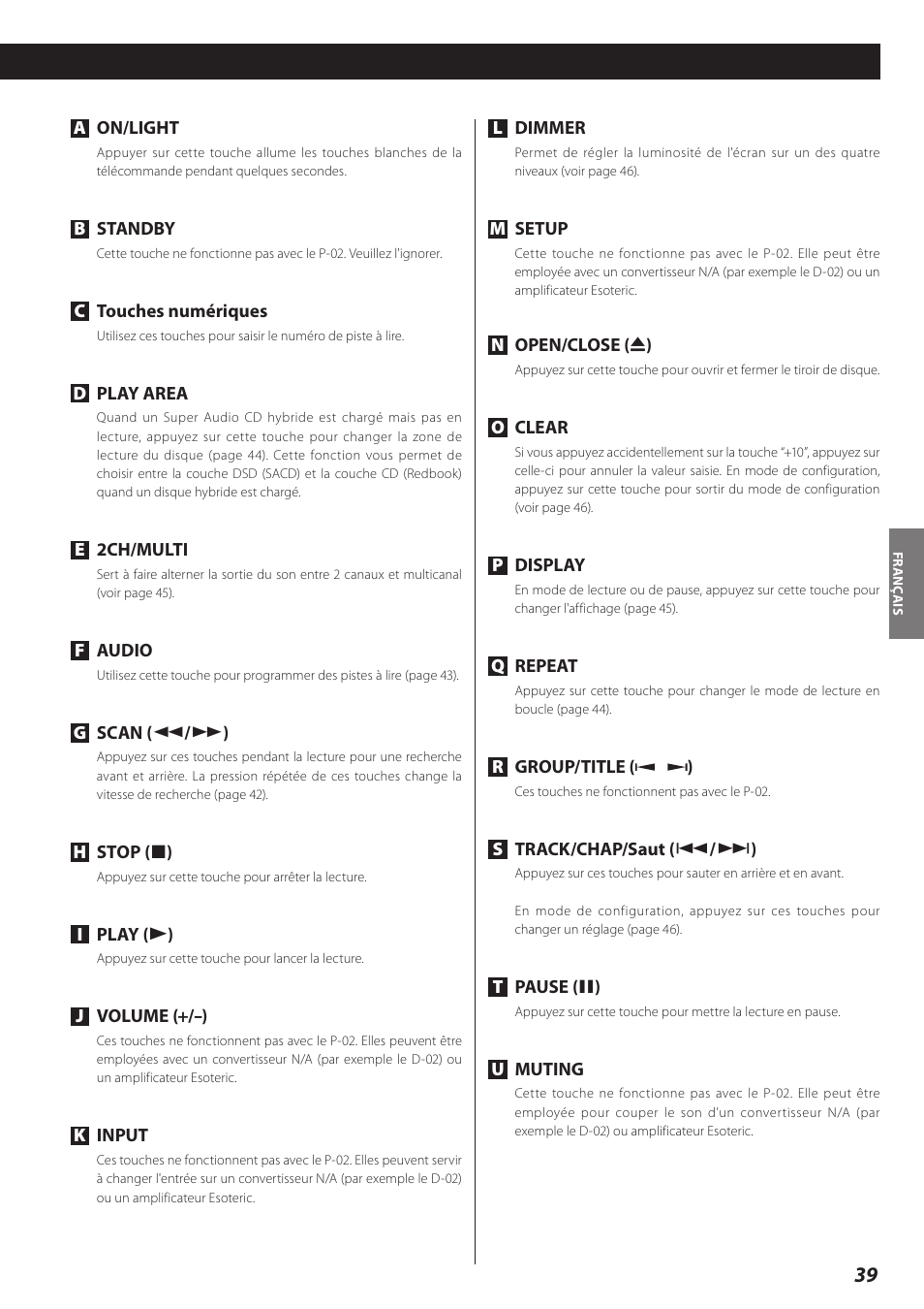 Teac P-02 User Manual | Page 39 / 84