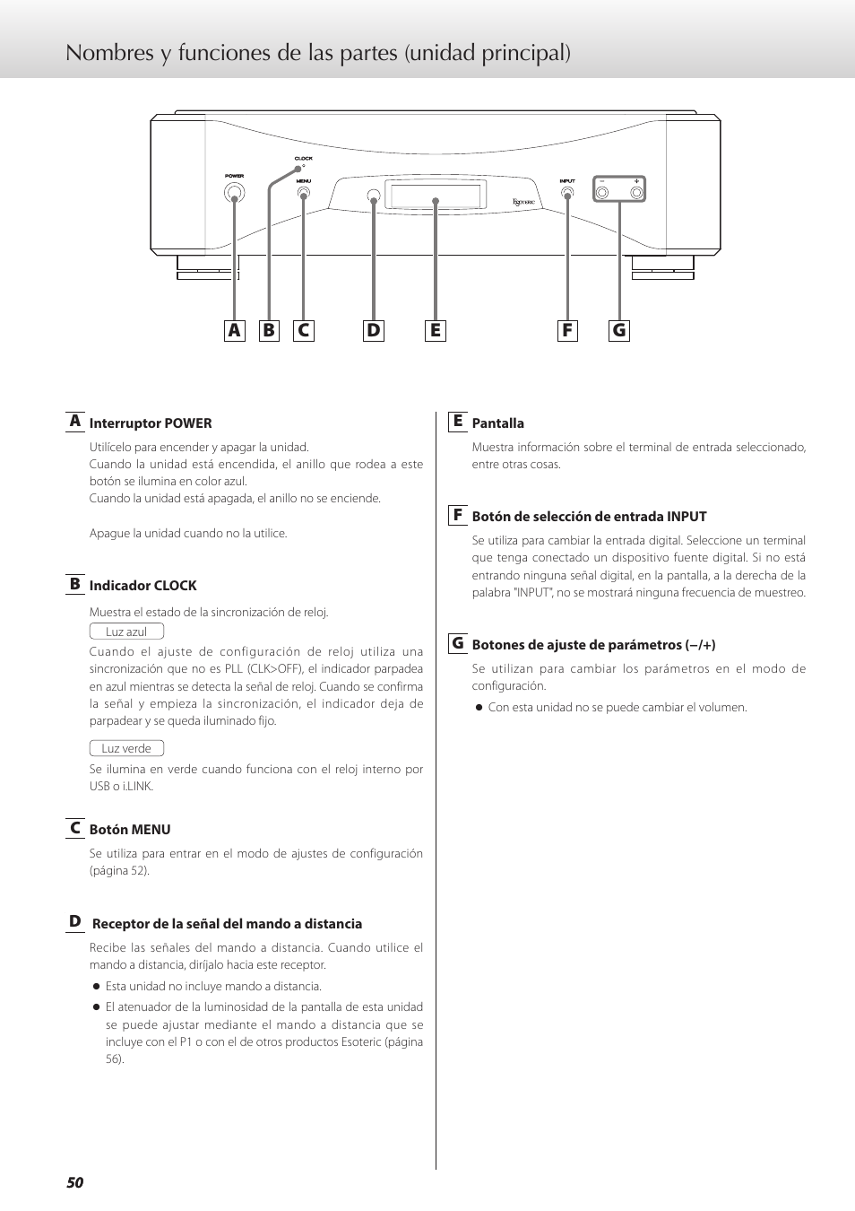 Teac GRANDIOSO D1 User Manual | Page 50 / 68