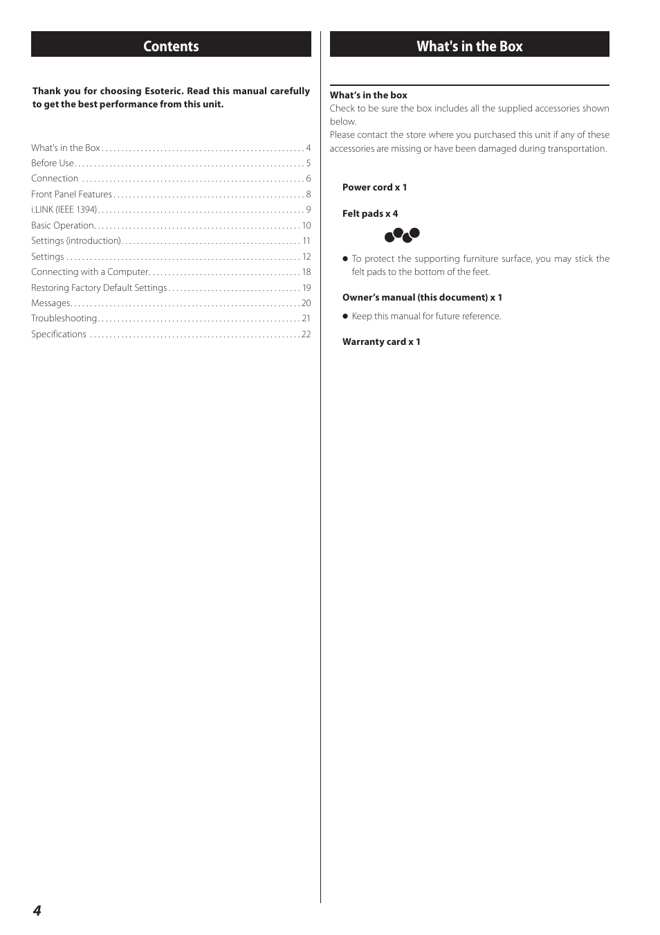 Teac D-02 User Manual | Page 4 / 64