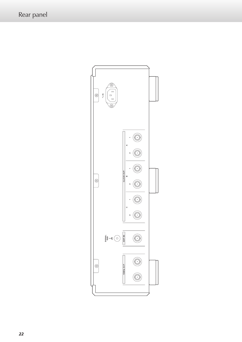 Rear panel | Teac G-01 User Manual | Page 22 / 60