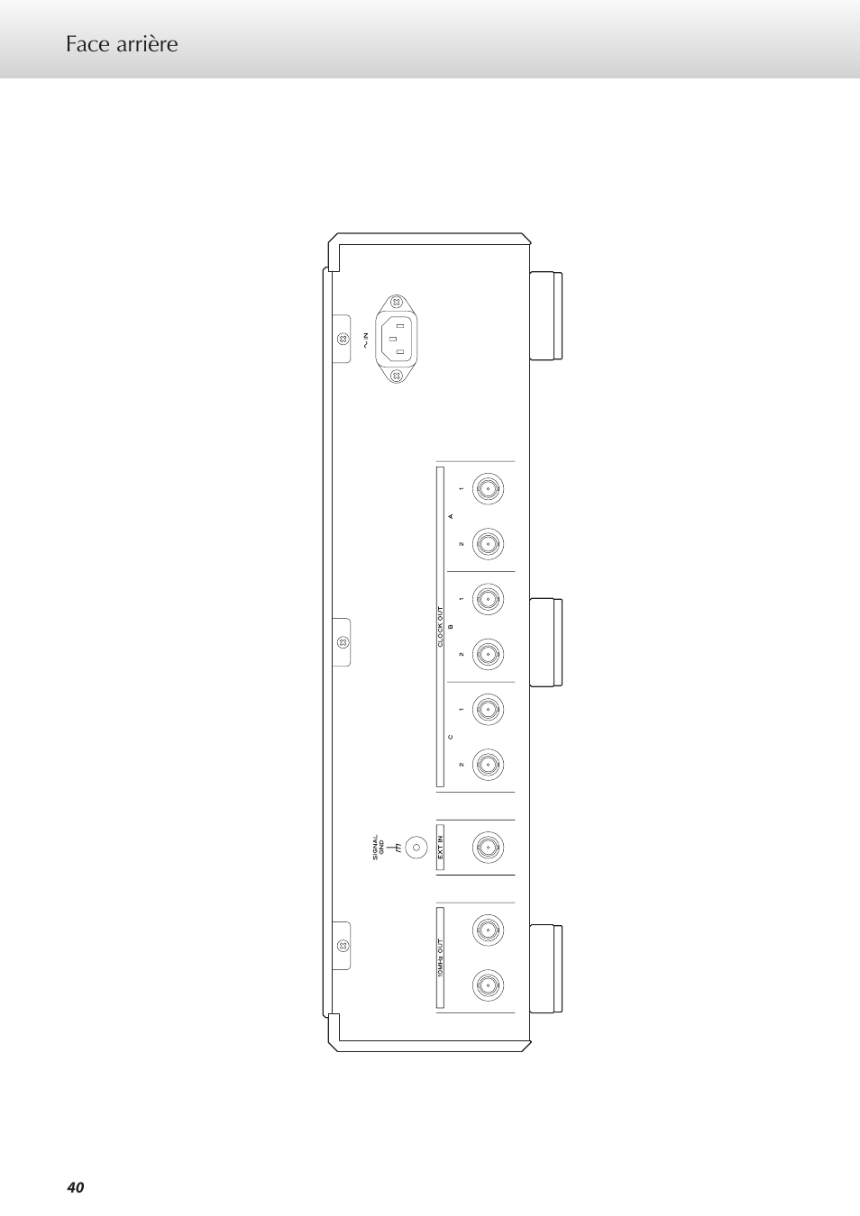 Face arrière | Teac G-01 User Manual | Page 40 / 60