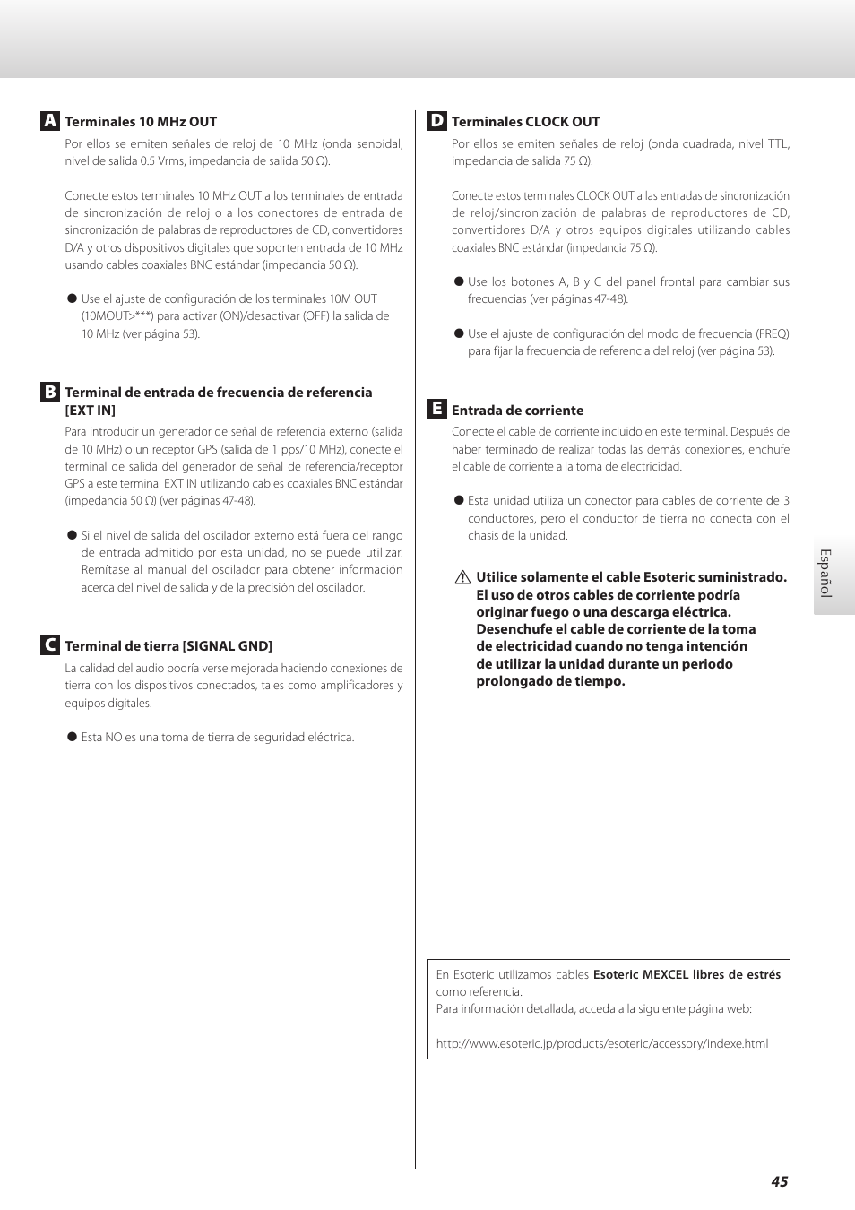 Teac G-01 User Manual | Page 45 / 60