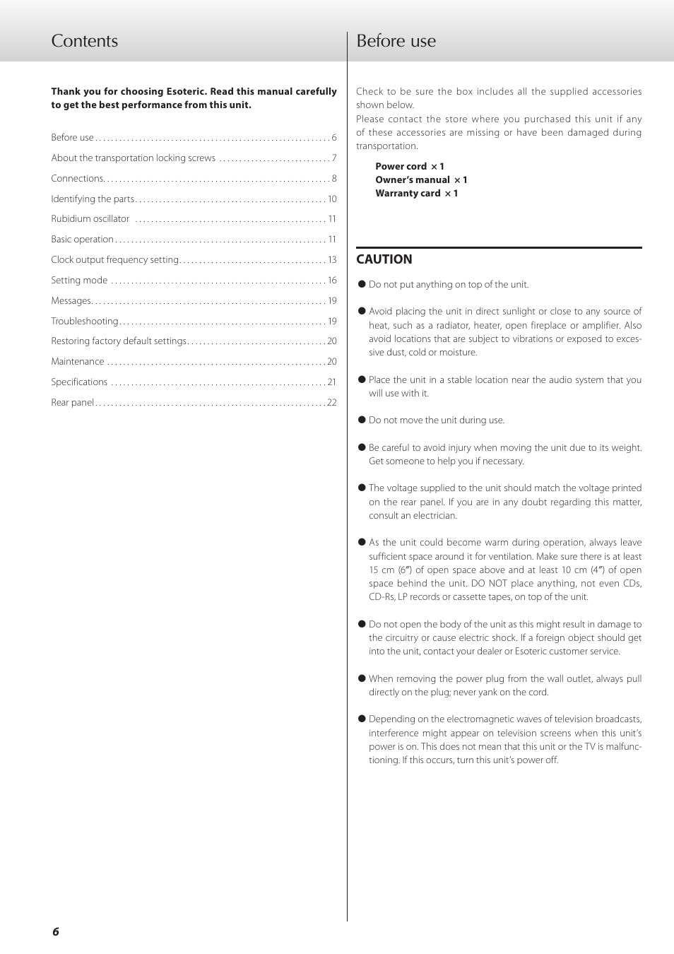 Teac G-01 User Manual | Page 6 / 60