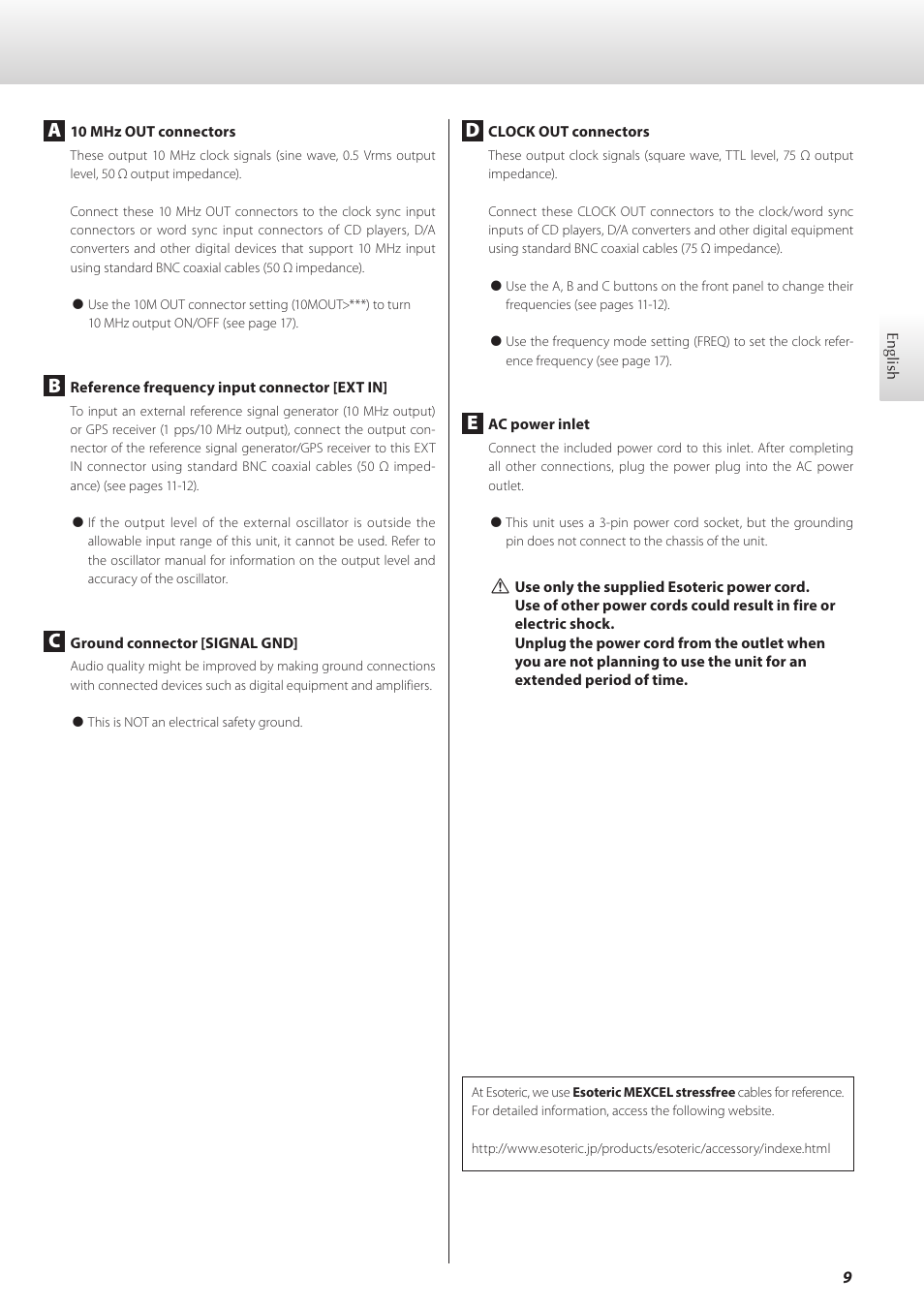 Teac G-01 User Manual | Page 9 / 60