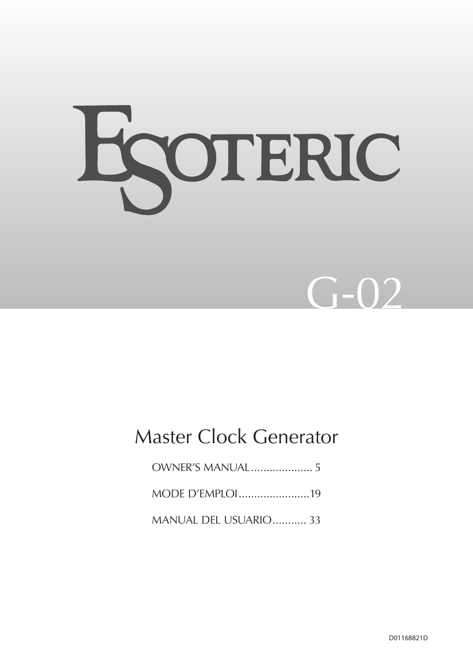 Teac G-02 User Manual | 48 pages