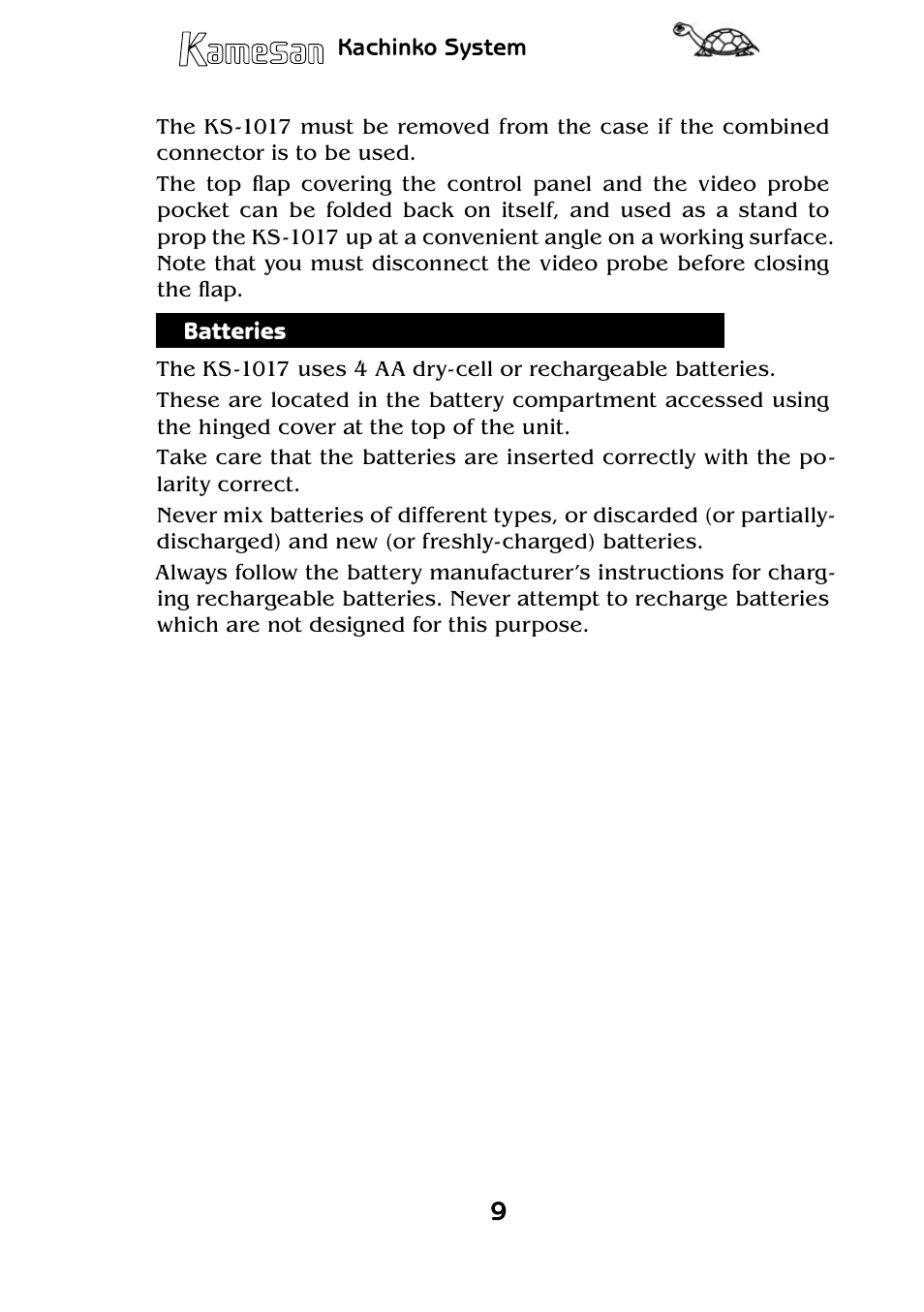 Teac KS-1017 User Manual | Page 9 / 16