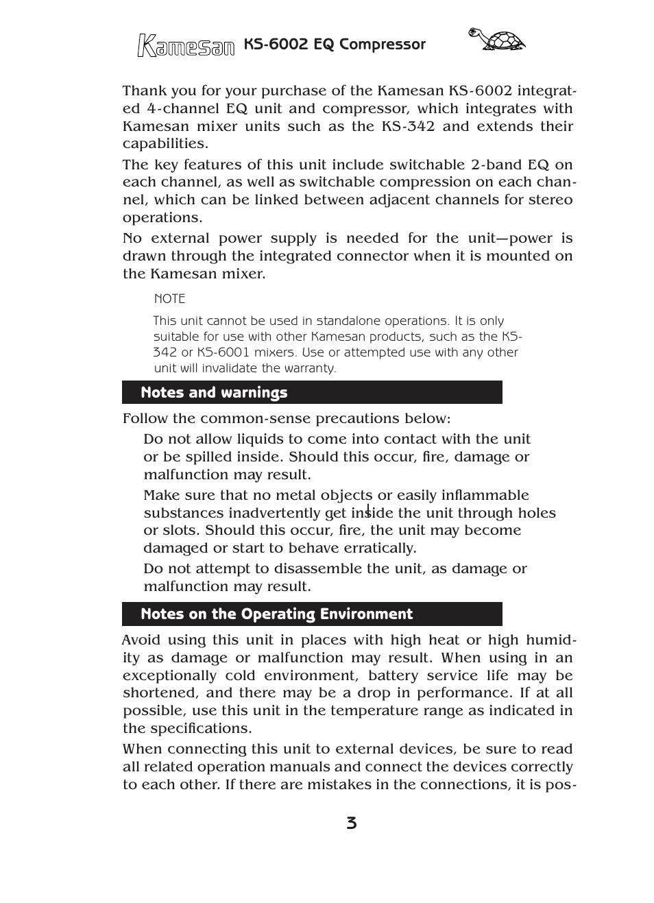 Teac KS-6002 User Manual | Page 3 / 12