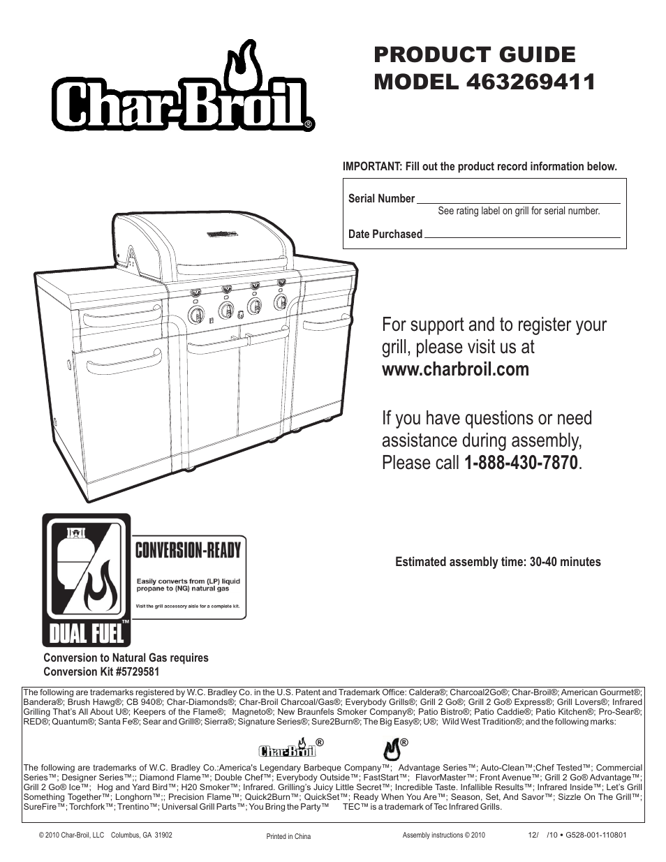 Char-Broil 463269411 User Manual | 36 pages