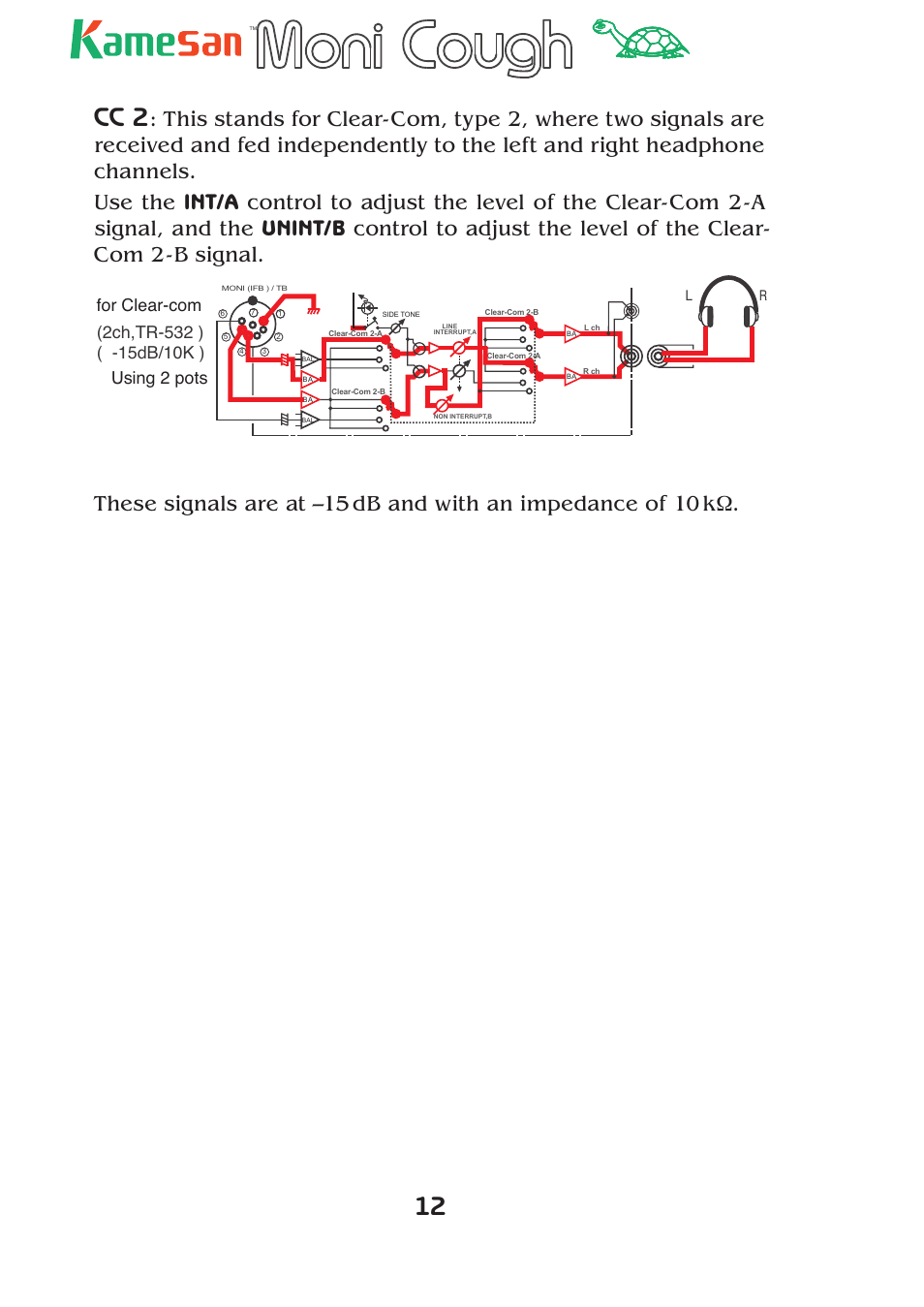 Cc 2, 15db/10k ) | Teac KS-4320 User Manual | Page 12 / 24