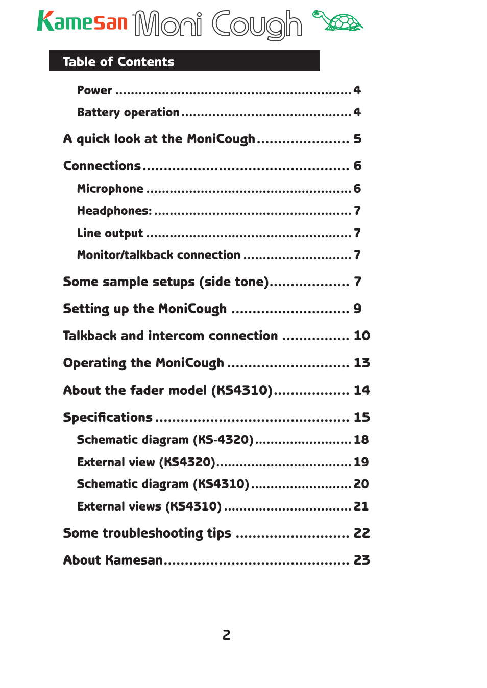 Teac KS-4320 User Manual | Page 2 / 24