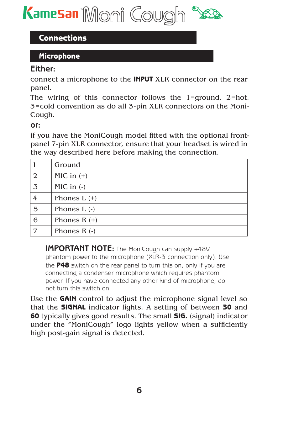 Connections, Either | Teac KS-4320 User Manual | Page 6 / 24