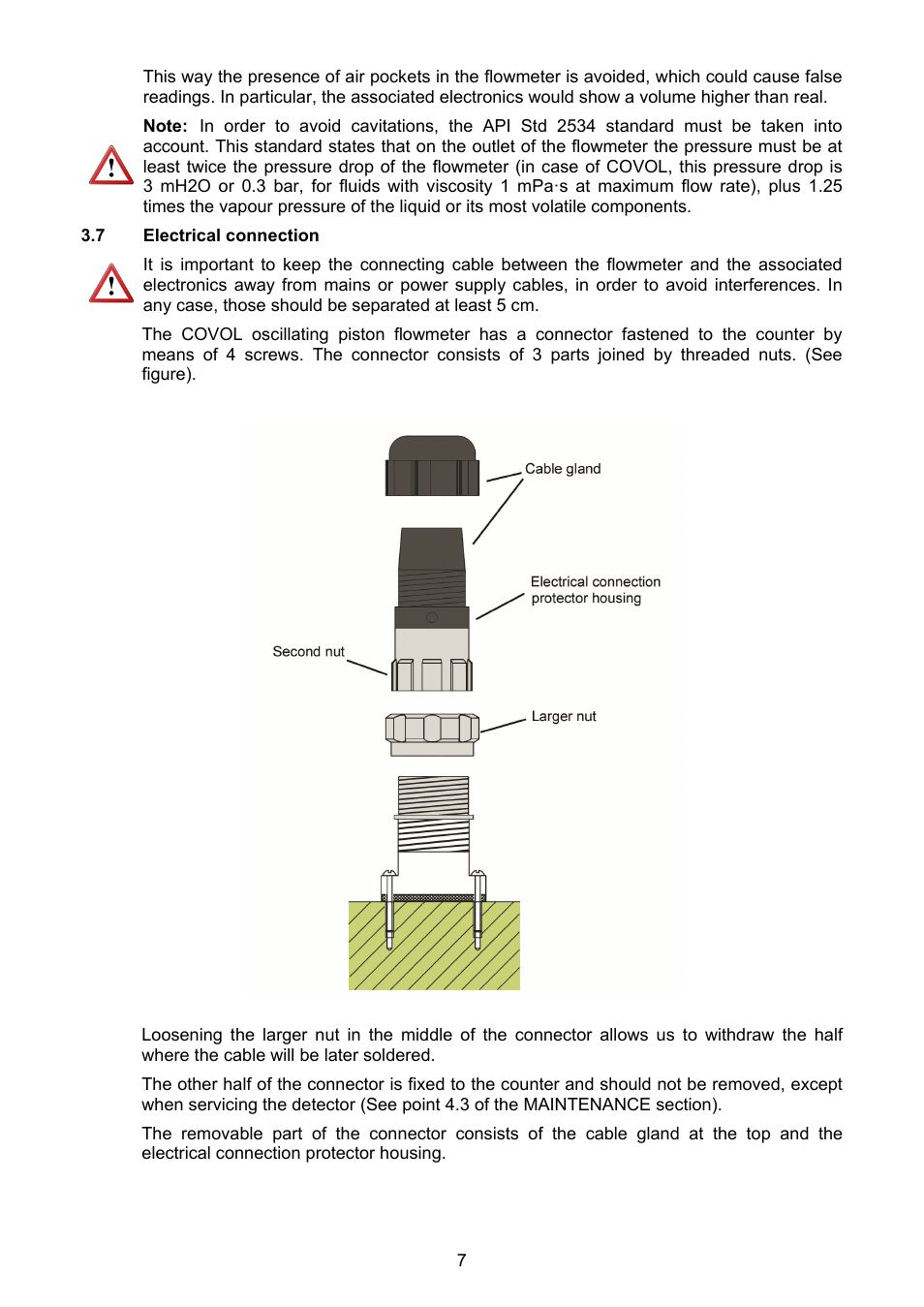 7 electrical connection | Tecfluid COVOL Series User Manual | Page 7 / 24