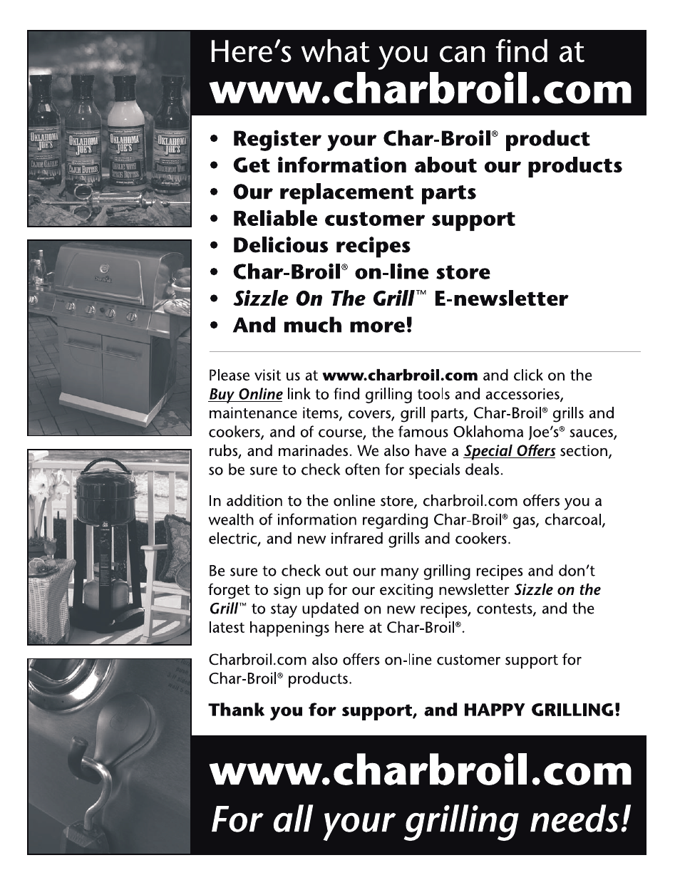 Char-Broil 463440109 User Manual | Page 32 / 32