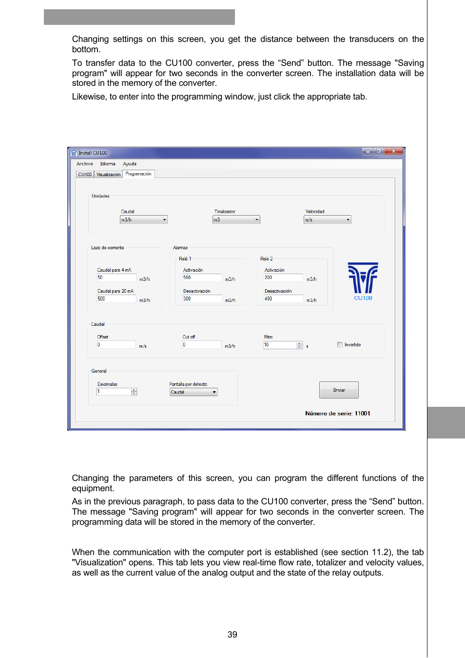 4 visualization | Tecfluid CU Series User Manual | Page 39 / 48