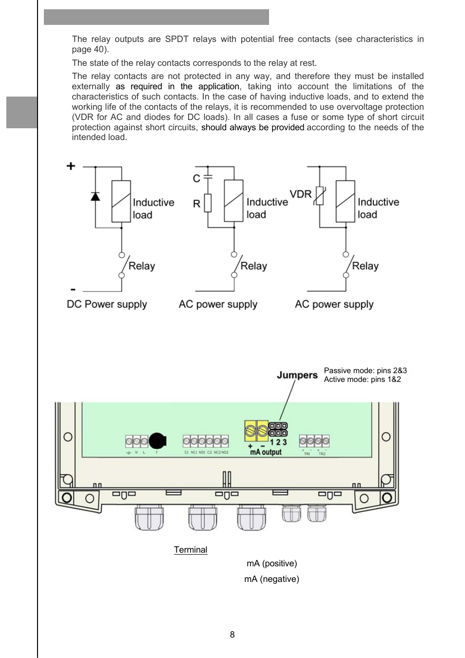 3 analog output wiring | Tecfluid CU Series User Manual | Page 8 / 48