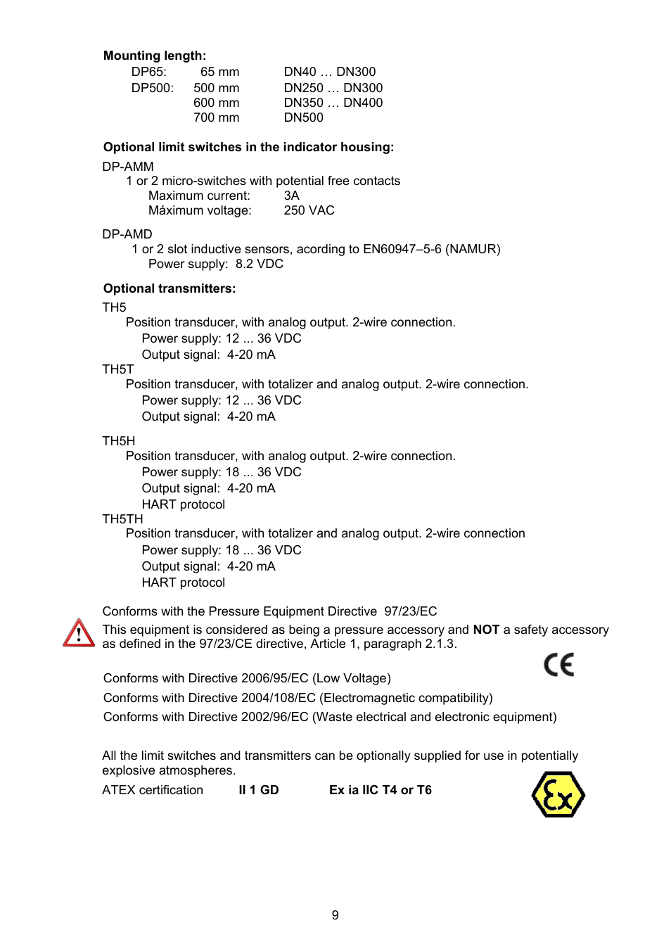 Tecfluid DP Series User Manual | Page 9 / 12