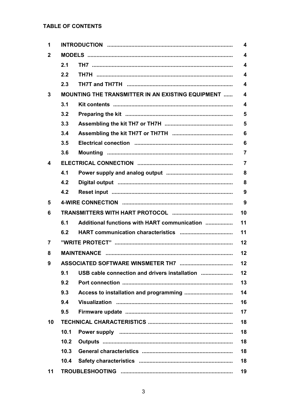 Tecfluid TH7 User Manual | Page 3 / 20