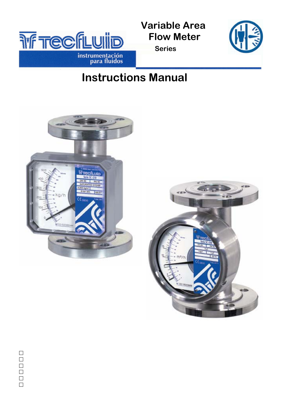 Tecfluid SC-250 User Manual | 12 pages